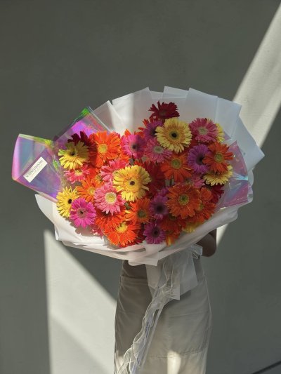 Rainbow Gerberas Bouquet